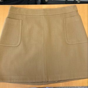 Boden lined A-line skirt, size 14L US. Versatile brown/khaki color! Hits at knee